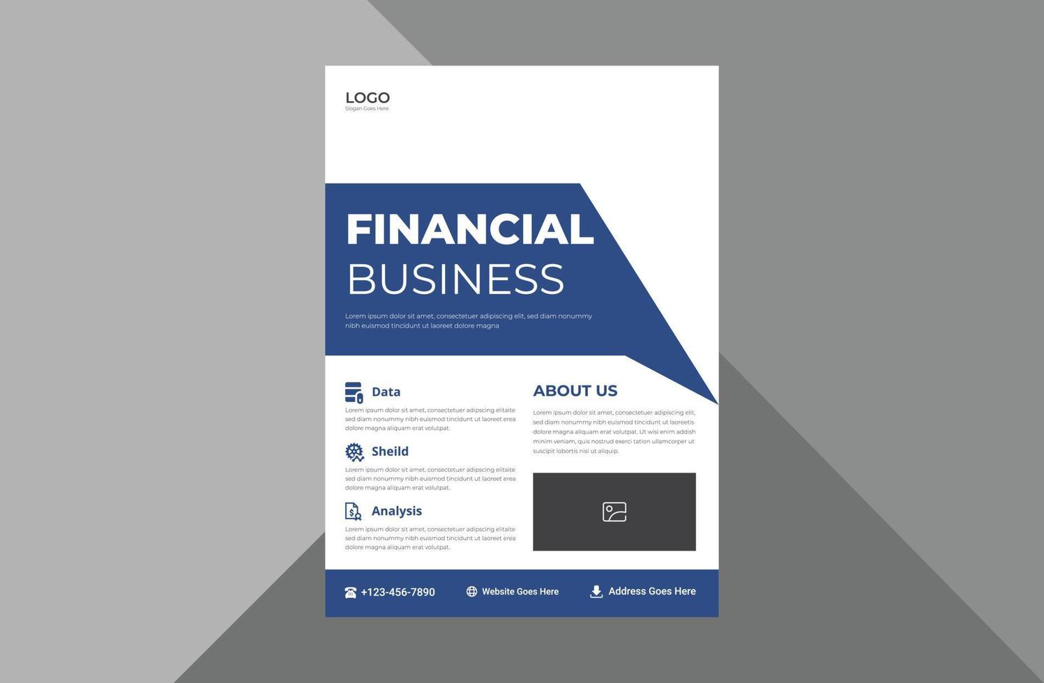 finance and business flyer design. budget management service poster