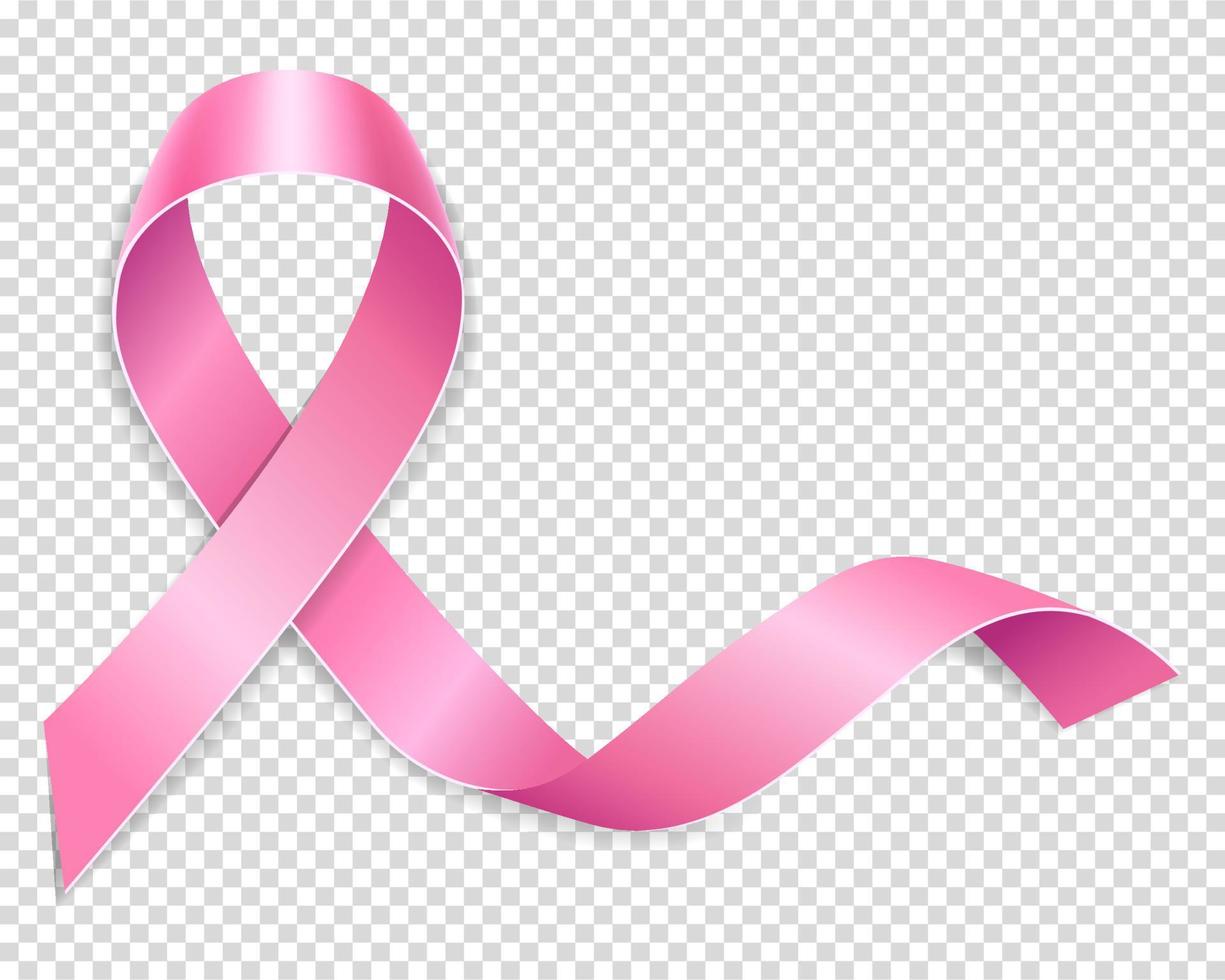 pink ribbon symbol of breast cancer disease vector illustration isolated on background