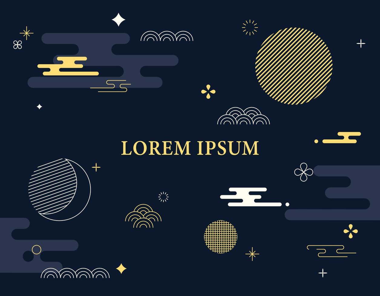 A page designed with the traditional Asian pattern vector