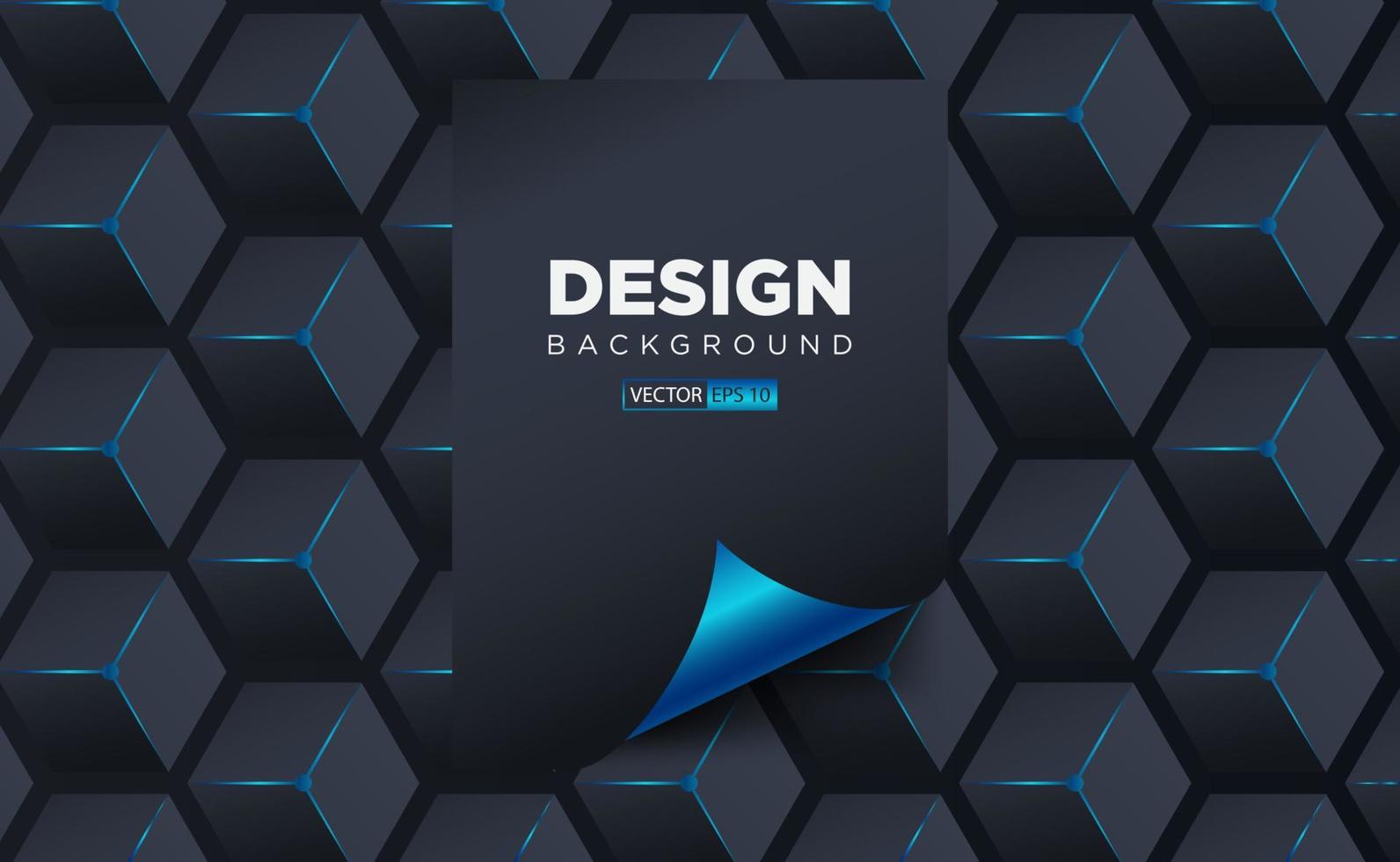 abstract 3d polygon triangle with dark background  - vector