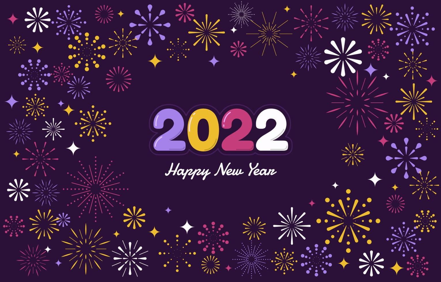 New Year Festivity Flat Background vector