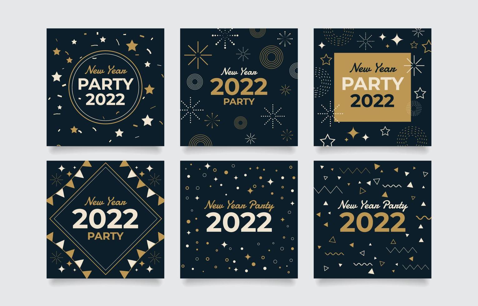 New Year Festivity IG post vector