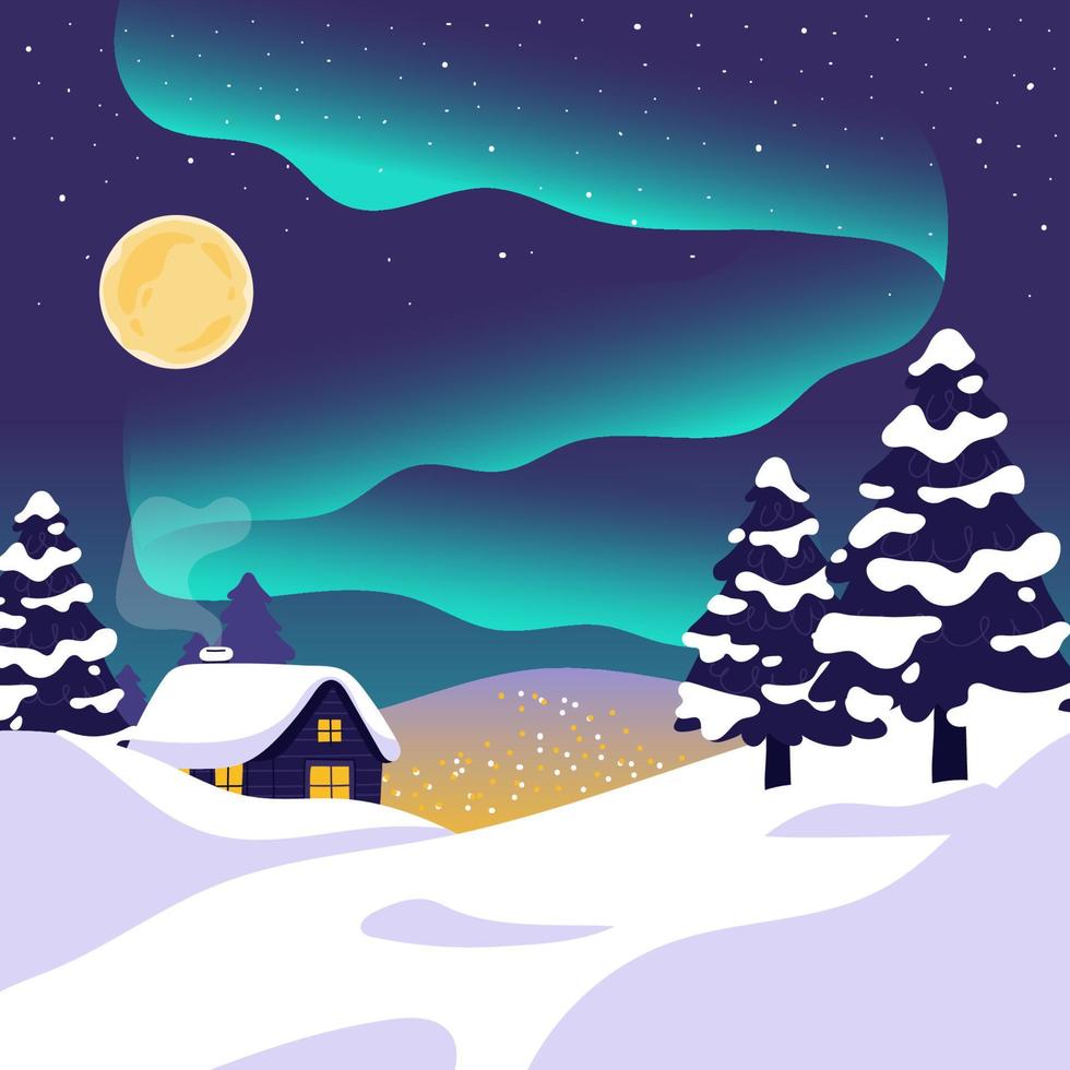 Wonderful Winter Night vector