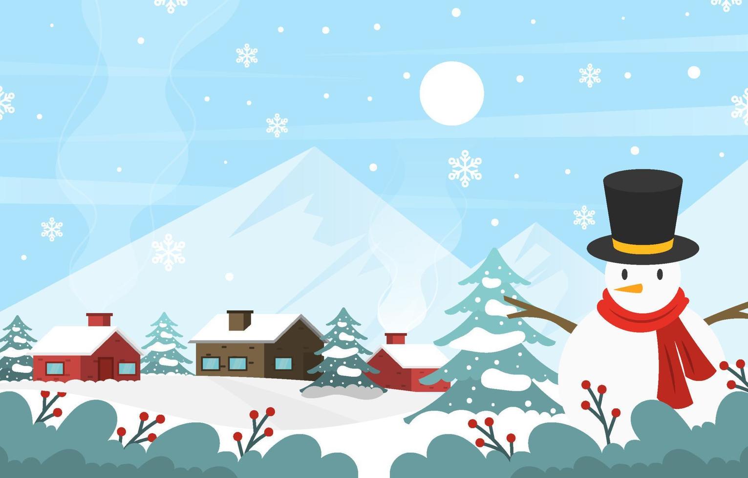 Winter Wonderland Village vector