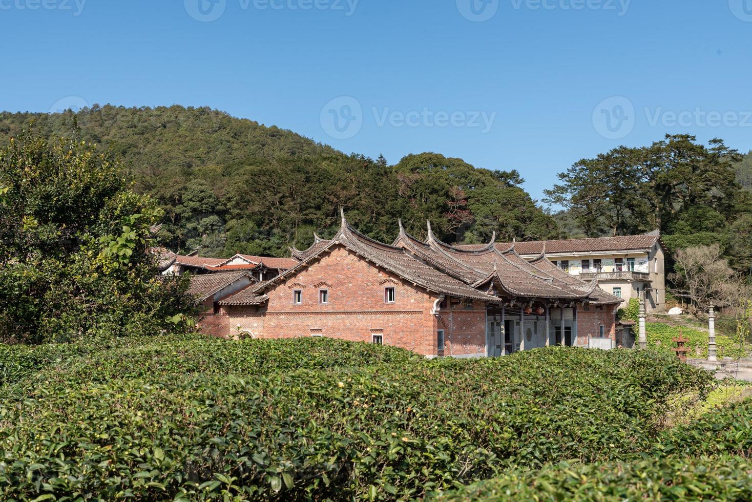 The overall appearance of Chinese traditional Buddhist temples photo