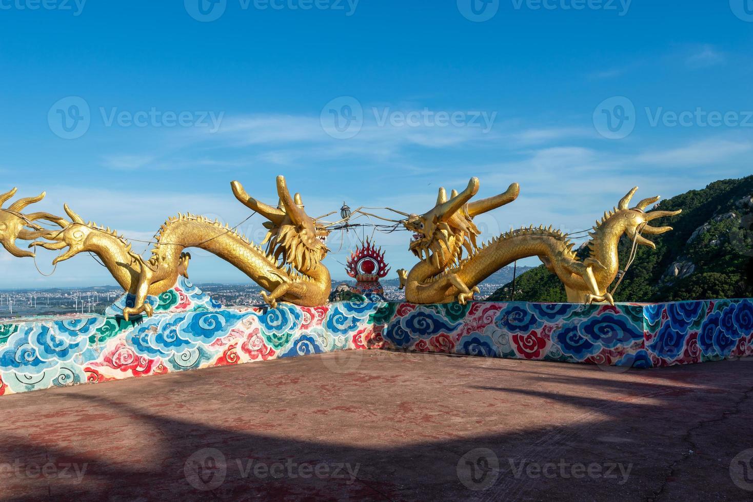 The whole and part of Chinese traditional religious architecture photo