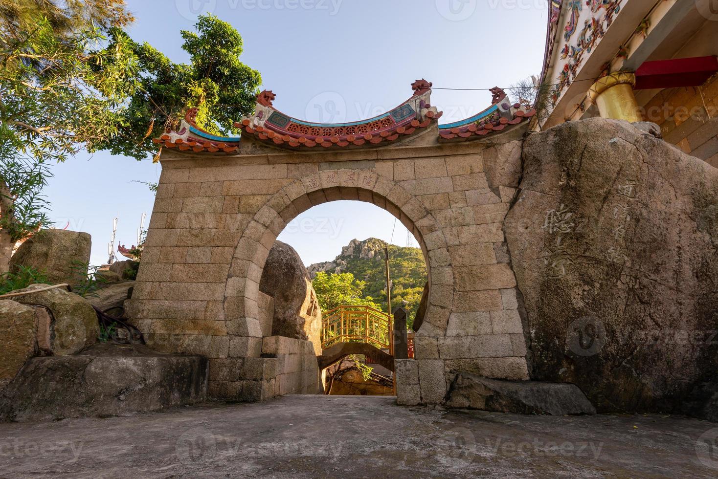 The whole and part of Chinese traditional religious architecture photo