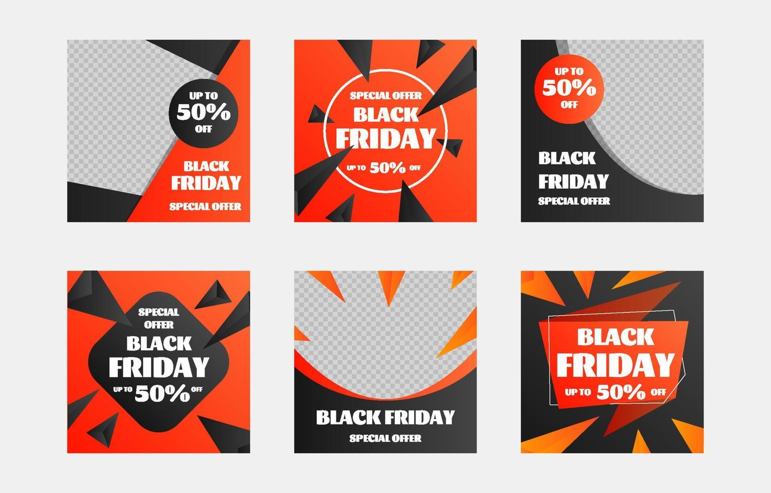 Black Friday Sale Social Media Post vector