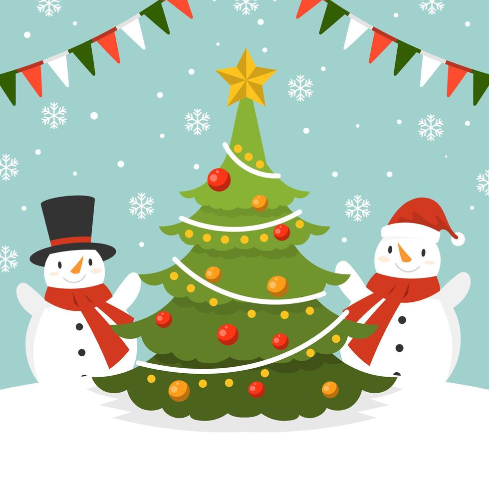 Christmas Joy Festivity Snowman vector