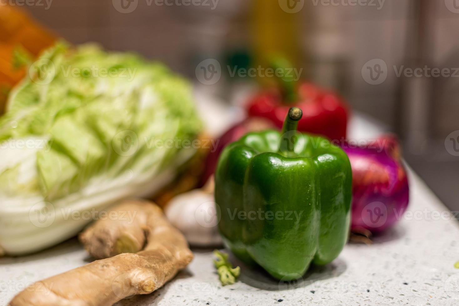 Dinner for family gatherings, Chinese ingredients in preparation photo