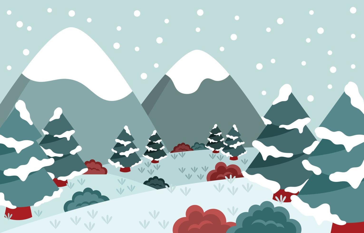 Winter Scenery Outdoor vector