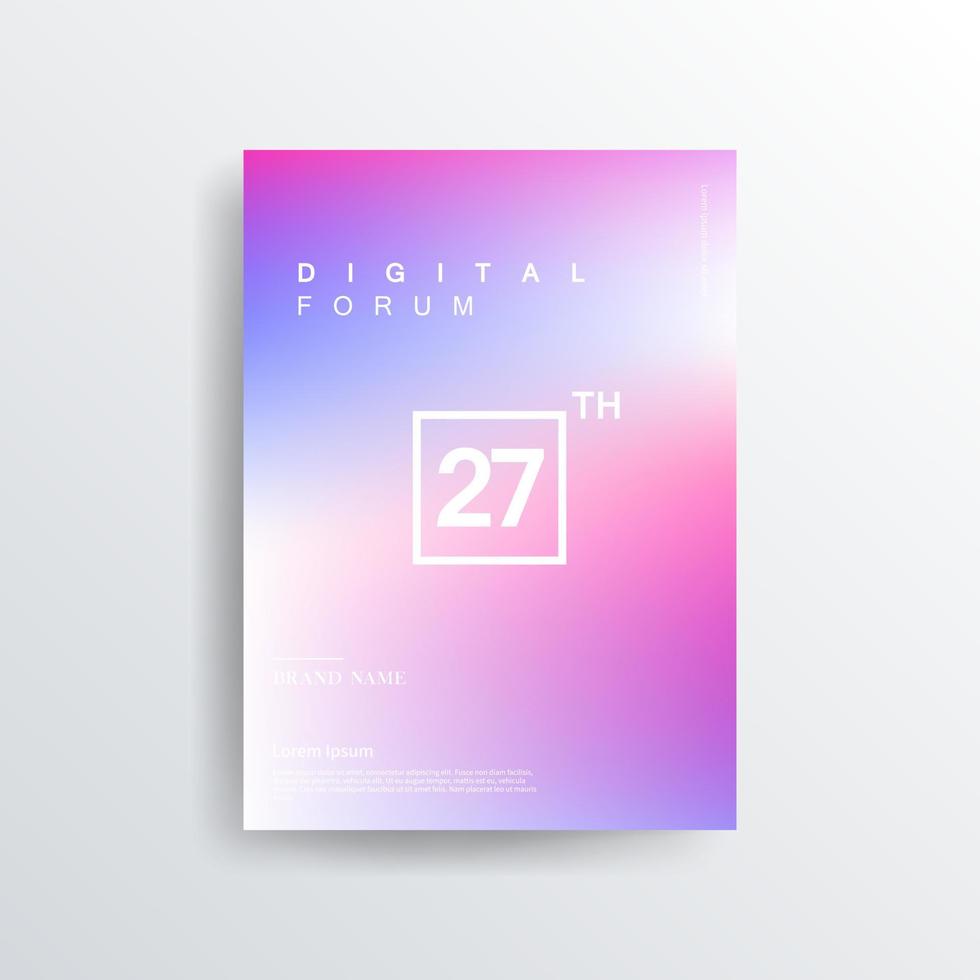 Colorful color brochure design, abstract cover design, iridescent background vector