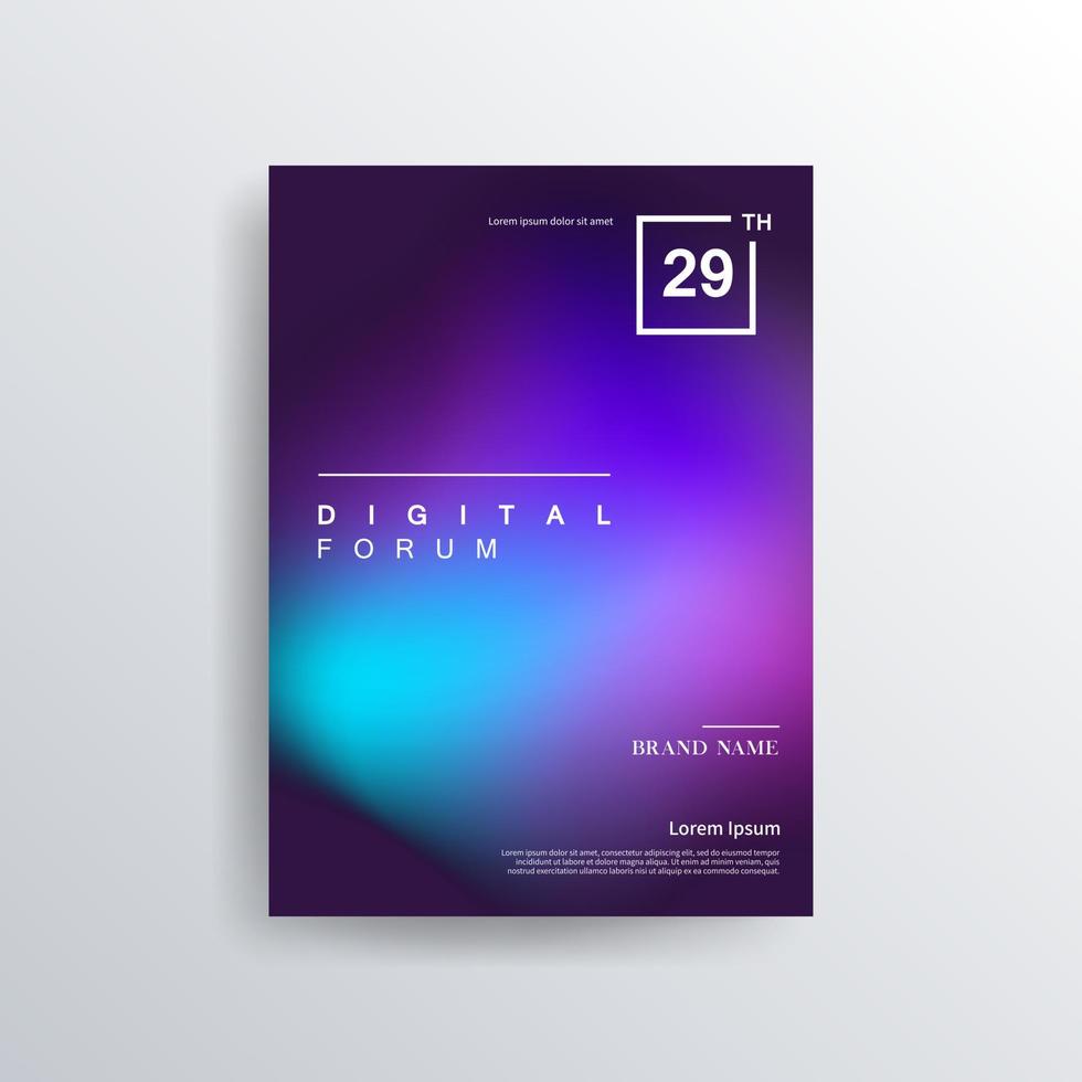 Colorful color brochure design, abstract cover design, iridescent background vector