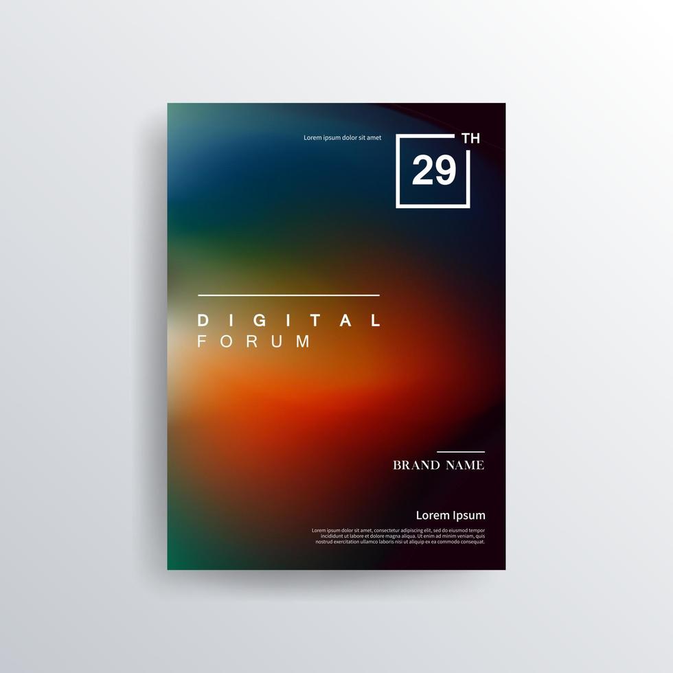 Colorful color brochure design, abstract cover design, iridescent background vector