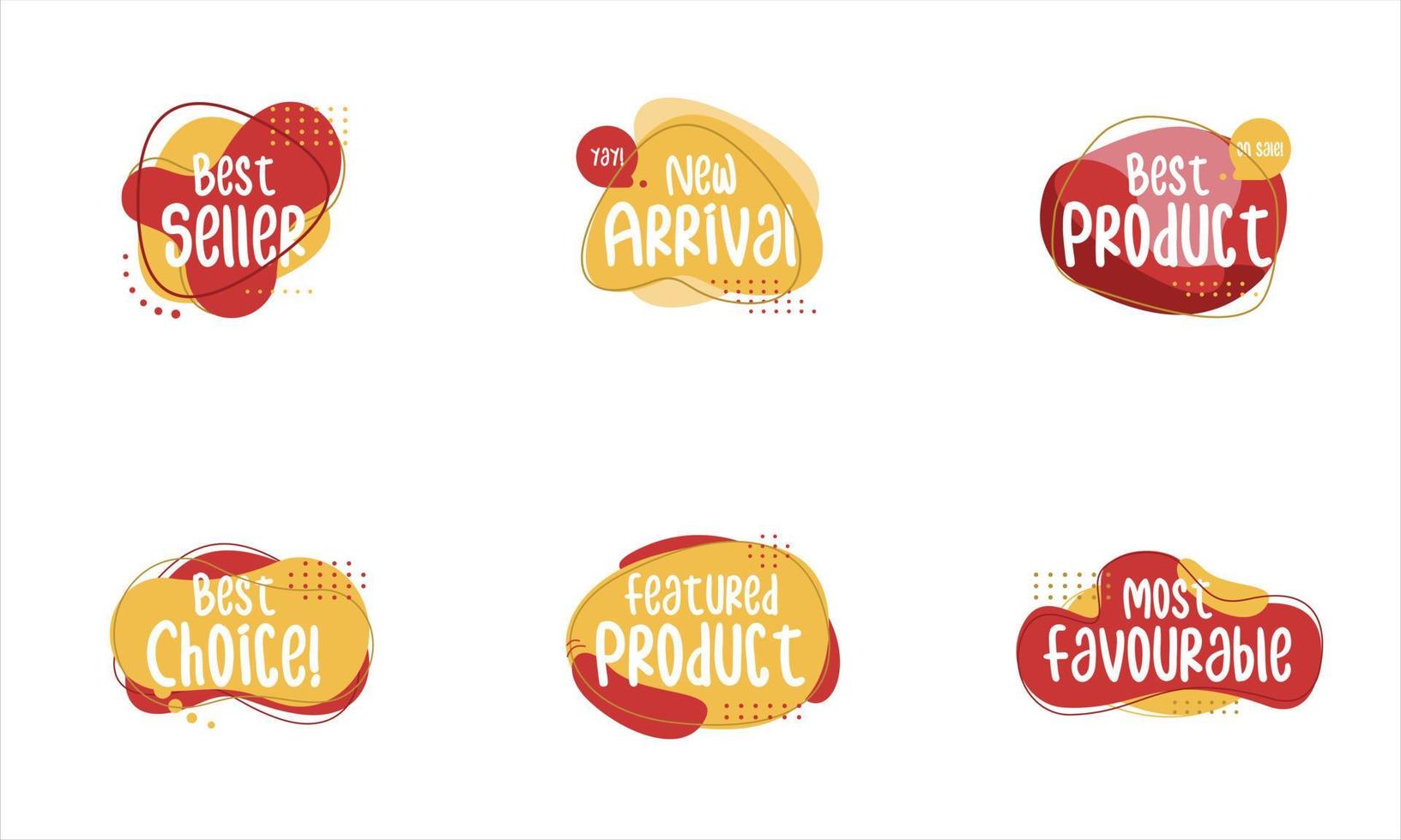 Set of Sales promotion banner design badge vector