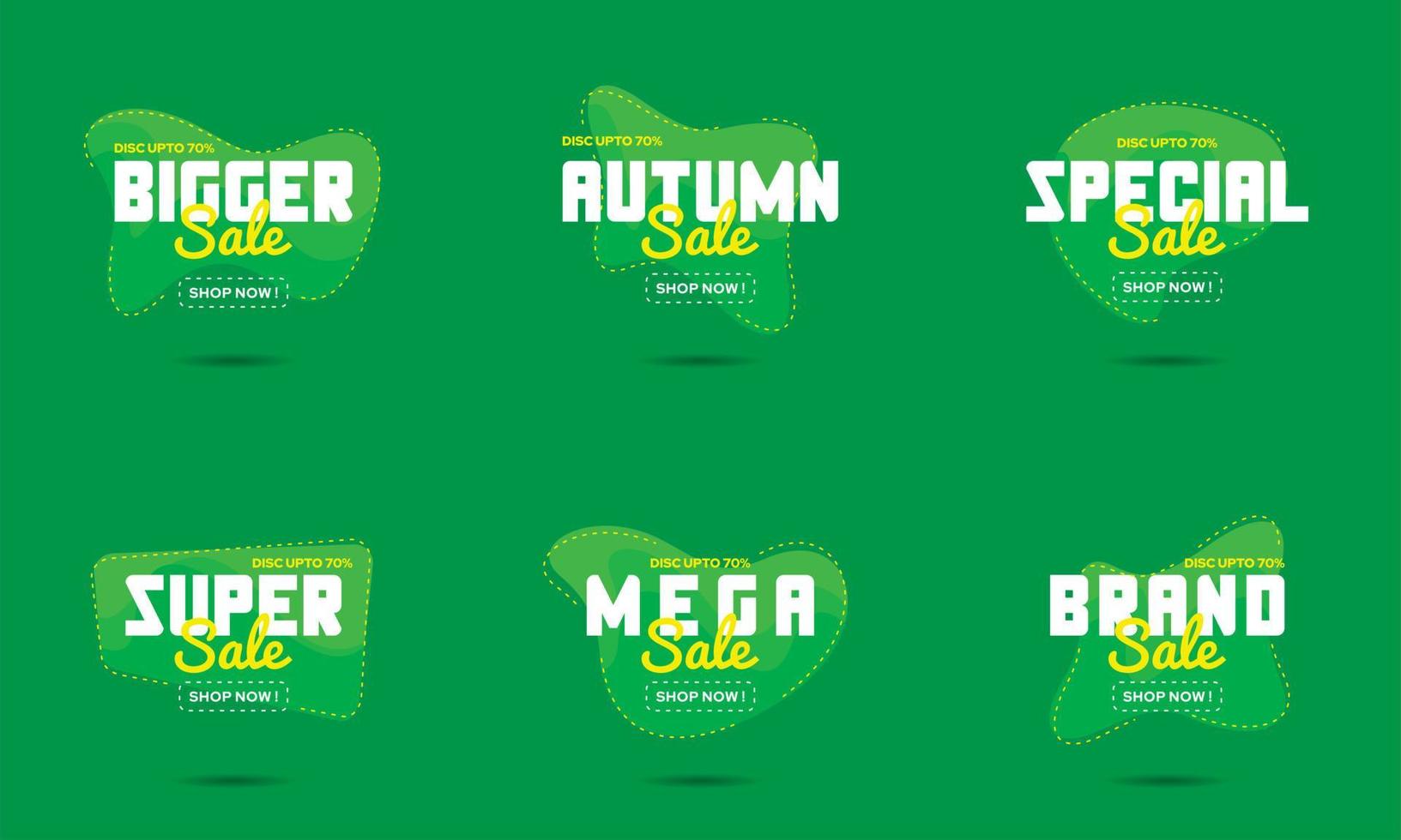 Set of Sales promotion banner design badge vector