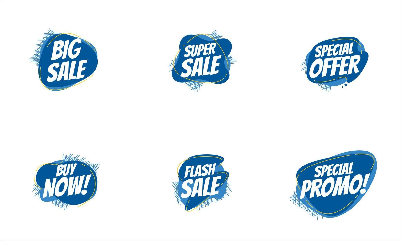 Set of Sales promotion banner design badge vector
