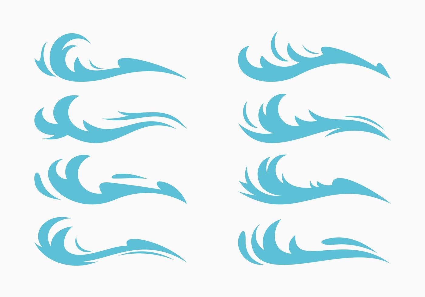 Set of waves vector illustration