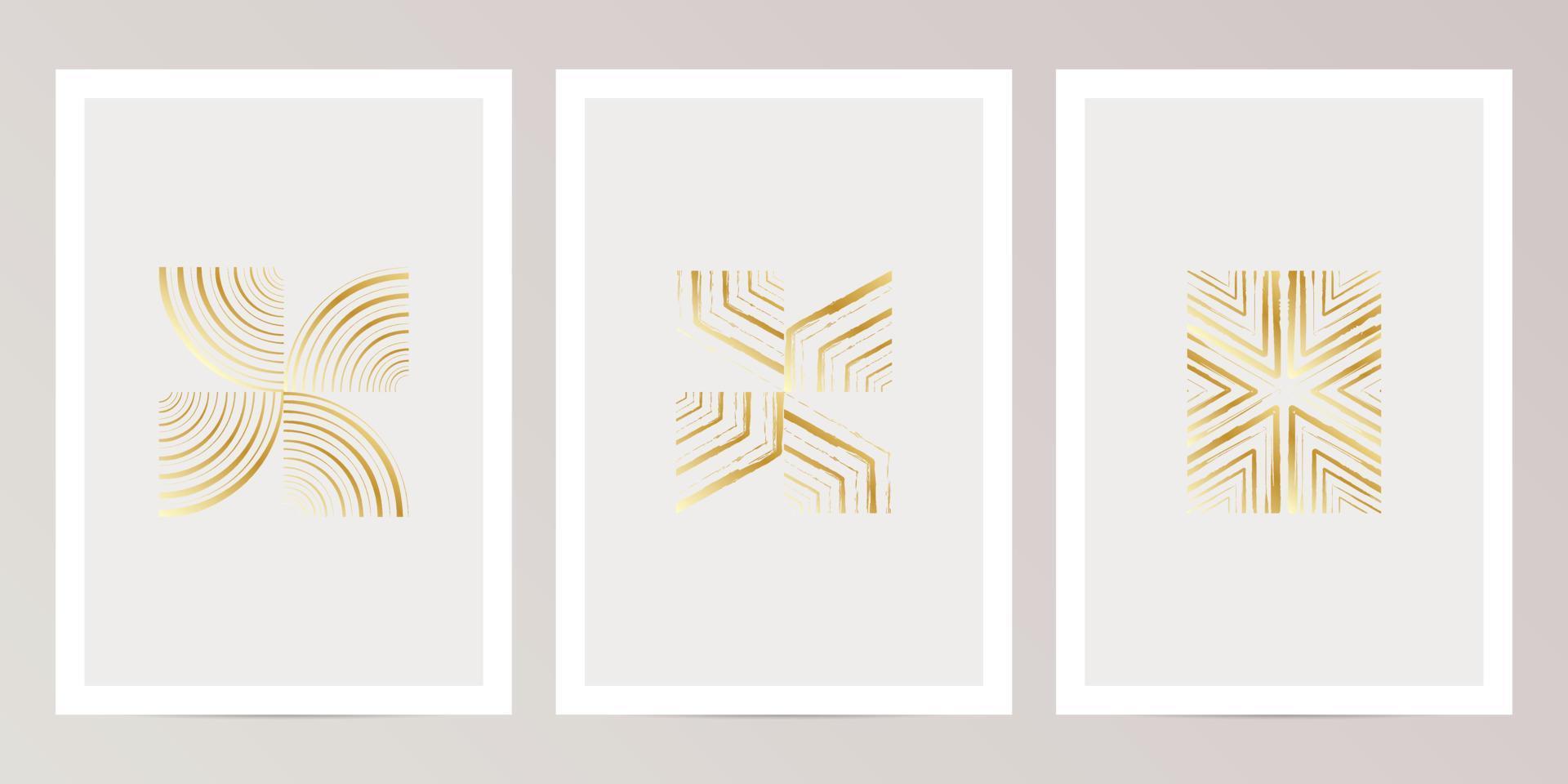 Set of abstract design for wall decoration vector