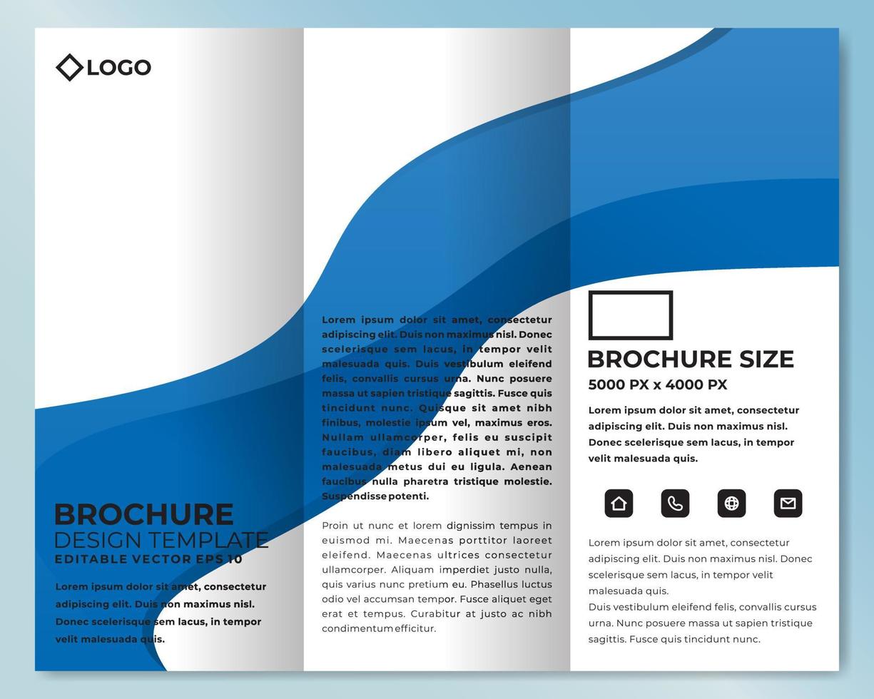 Modern brochure design template with cool gradient color vector