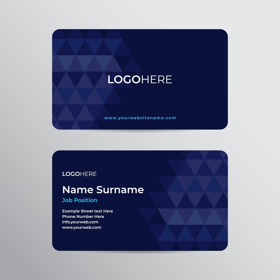 Modern and professional business card design template vector