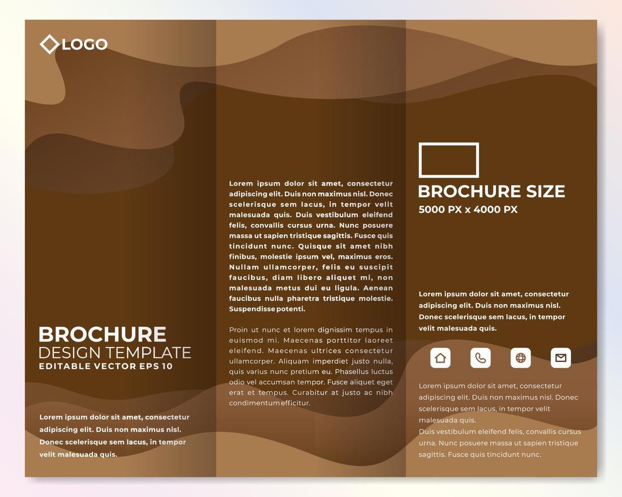 Modern brochure design template with cool gradient color vector
