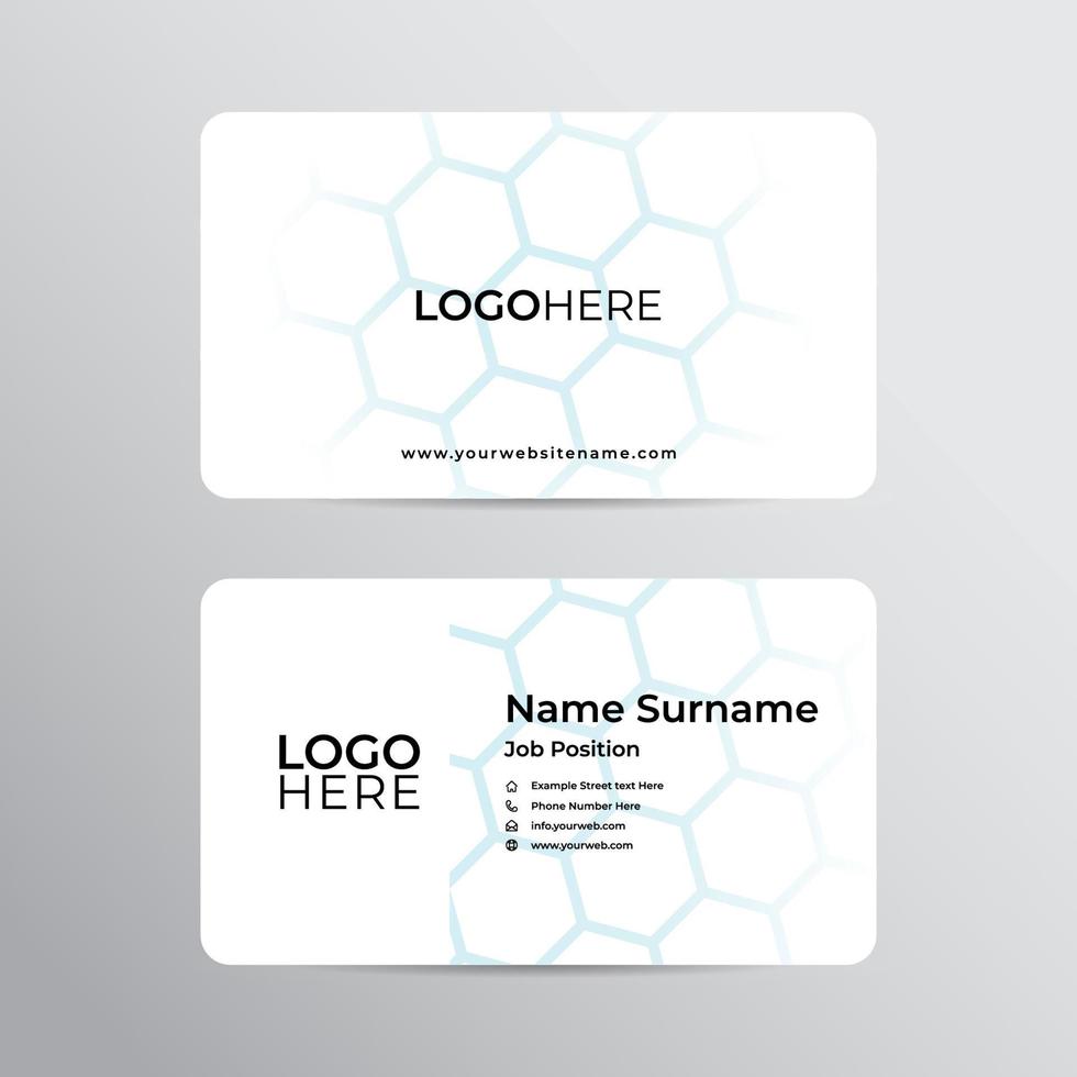 Modern and professional business card design template vector