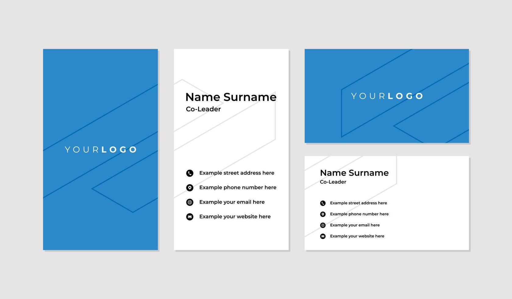 Modern and professional business card design template vector