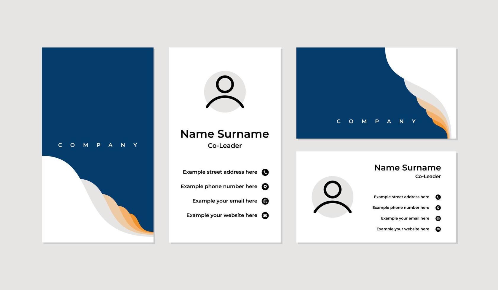 Modern and professional business card design template vector