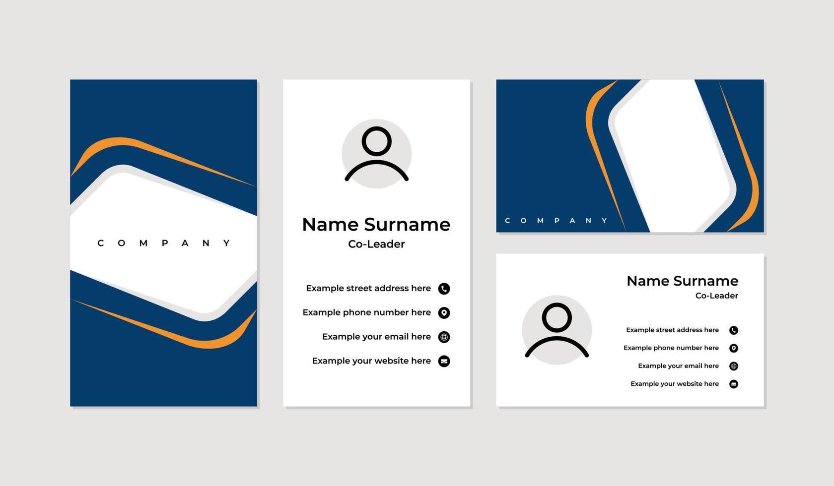 Modern and professional business card design template vector