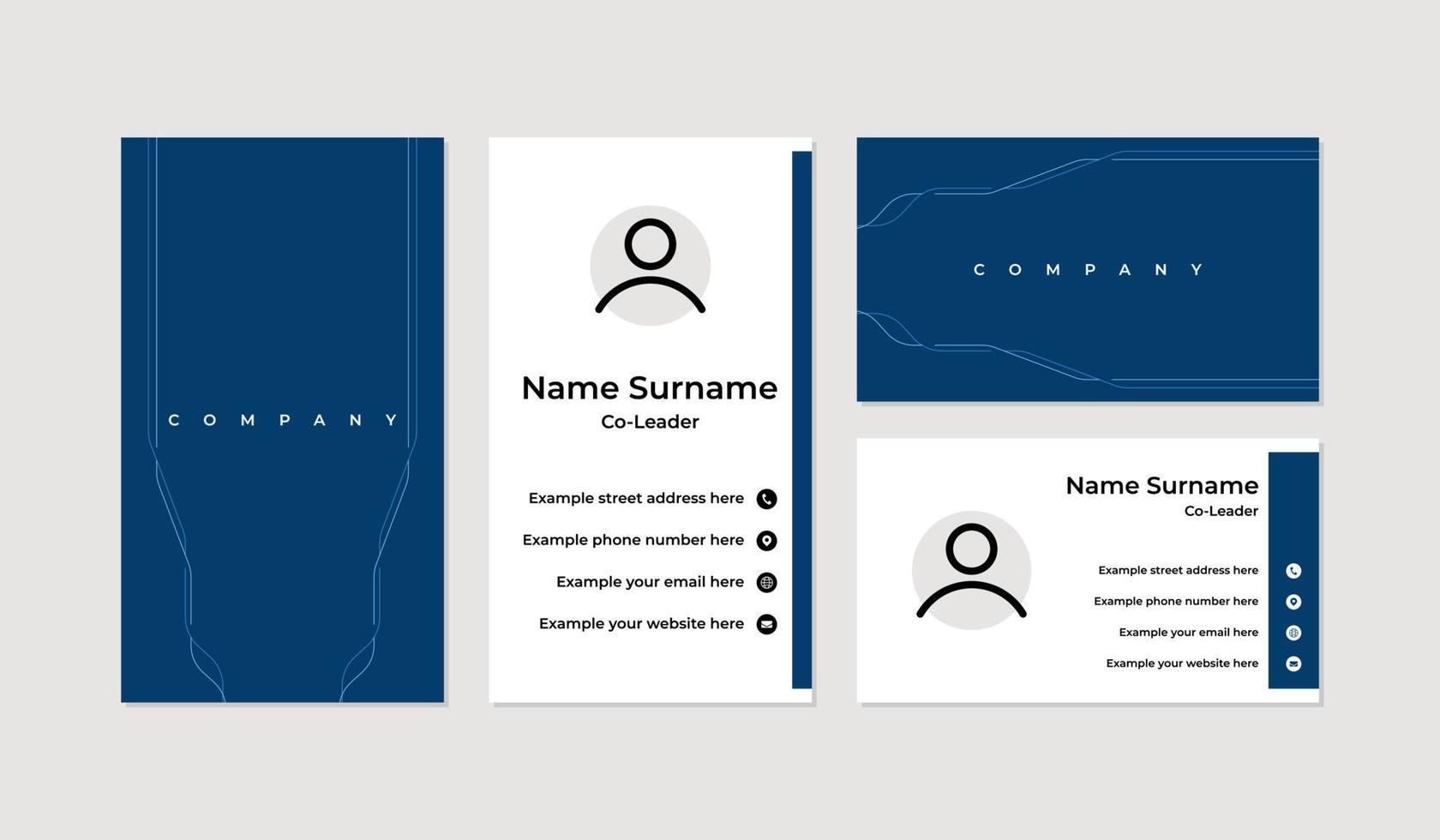 Modern and professional business card design template vector