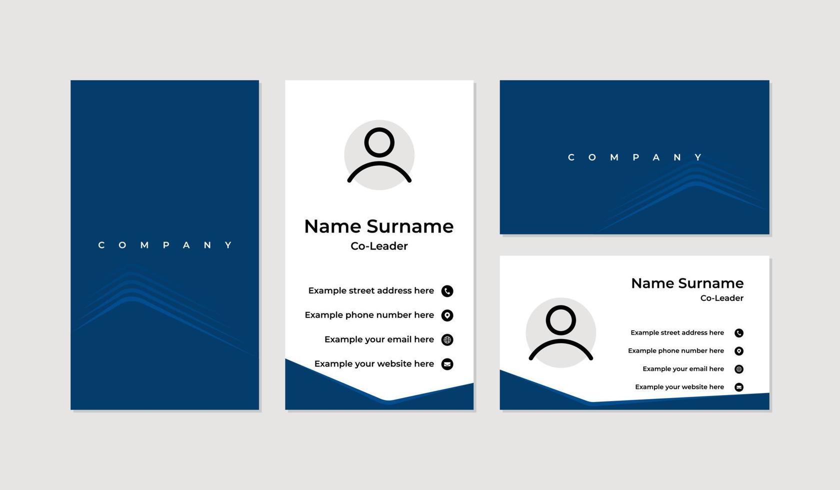 Modern and professional business card design template vector