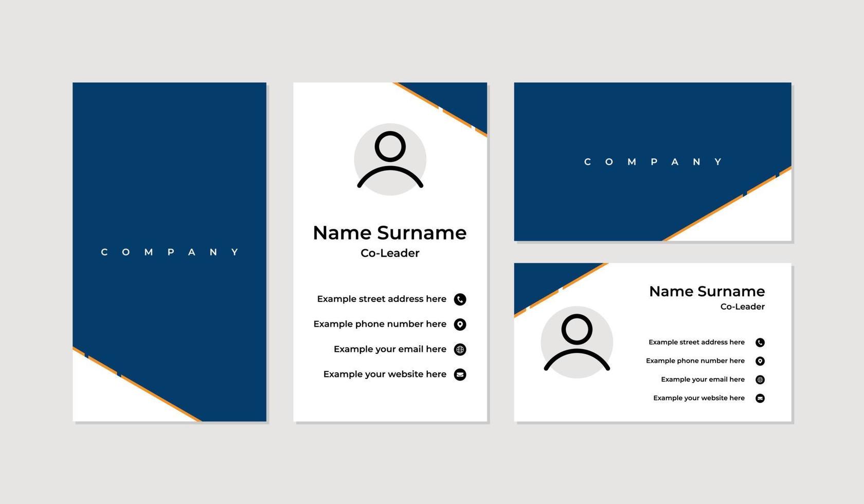 Modern and professional business card design template vector