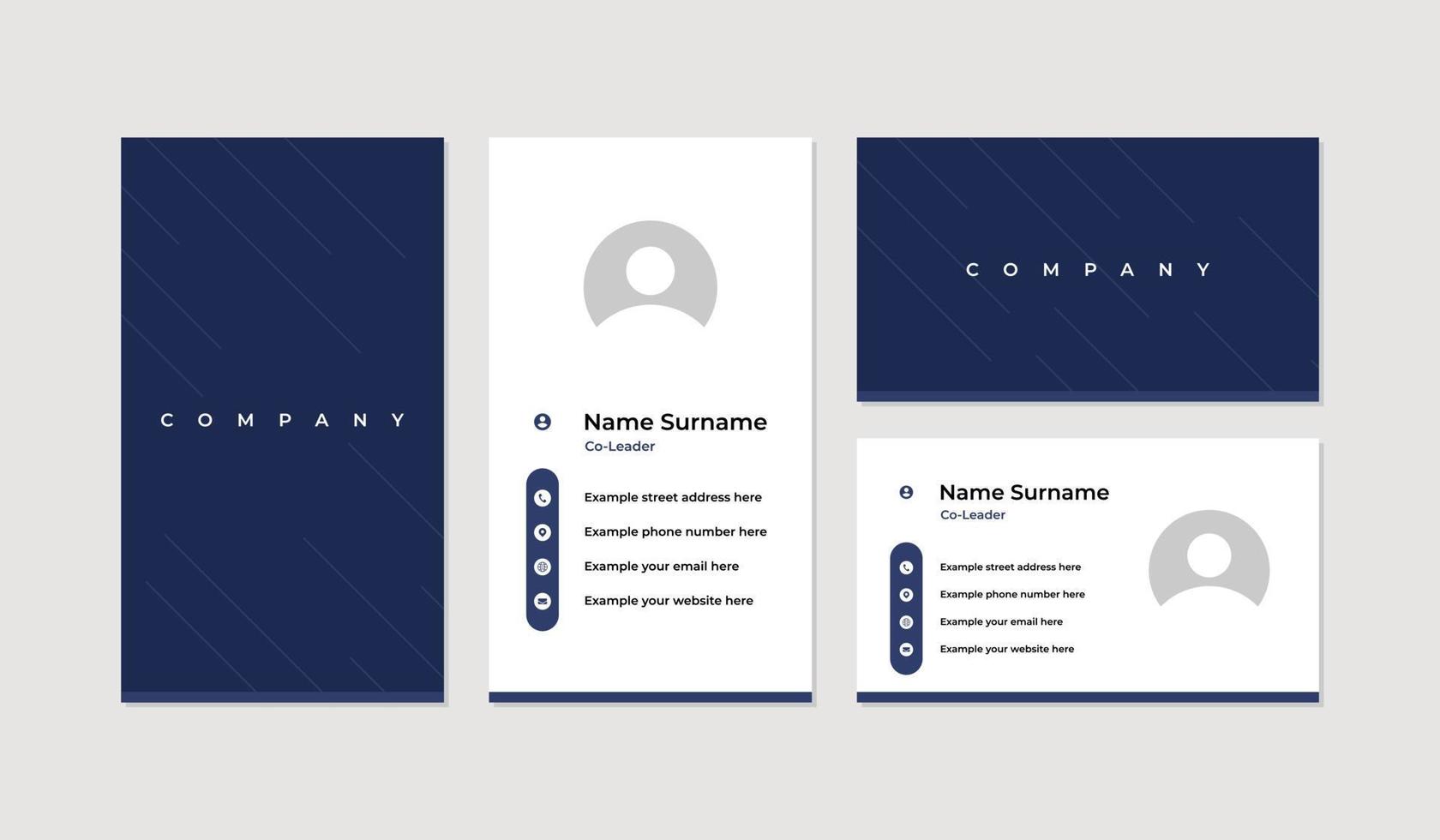 Modern and professional business card design template vector