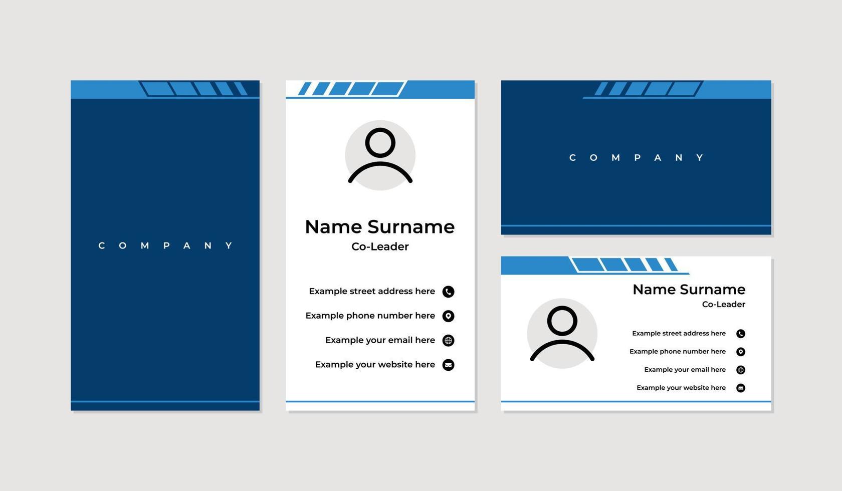 Modern and professional business card design template vector