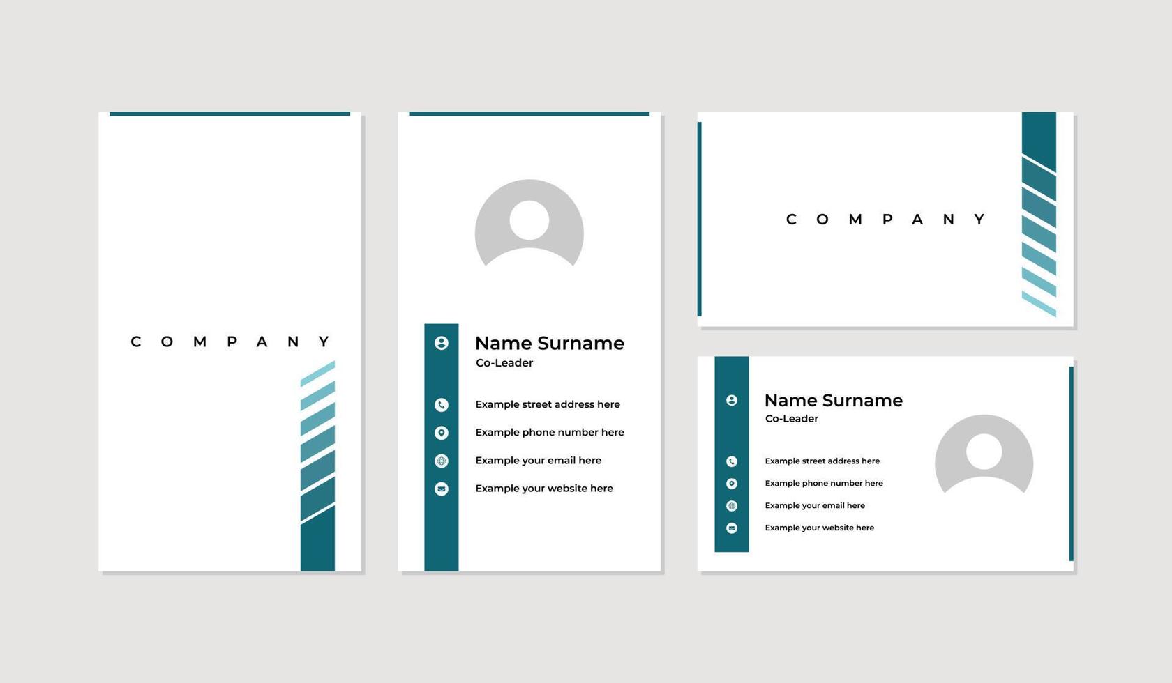 Modern and professional business card design template vector