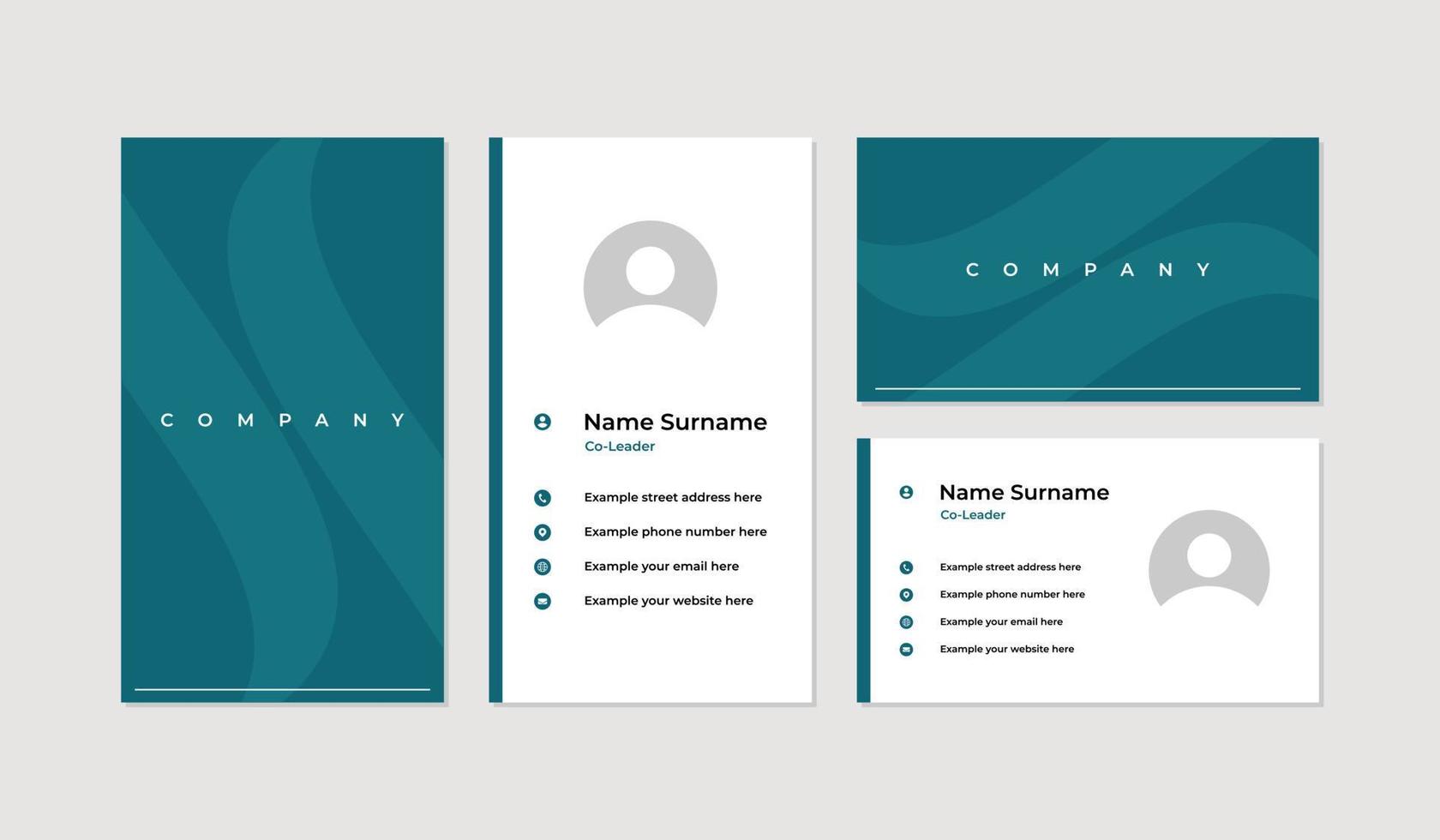 Modern and professional business card design template vector