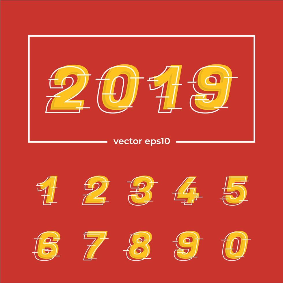 vector abstract custom number