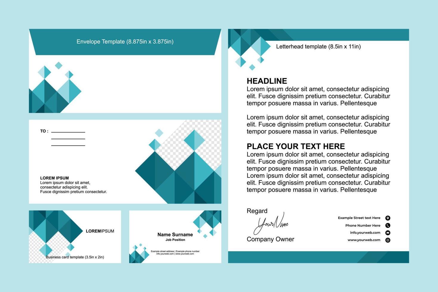 stationery design template vector