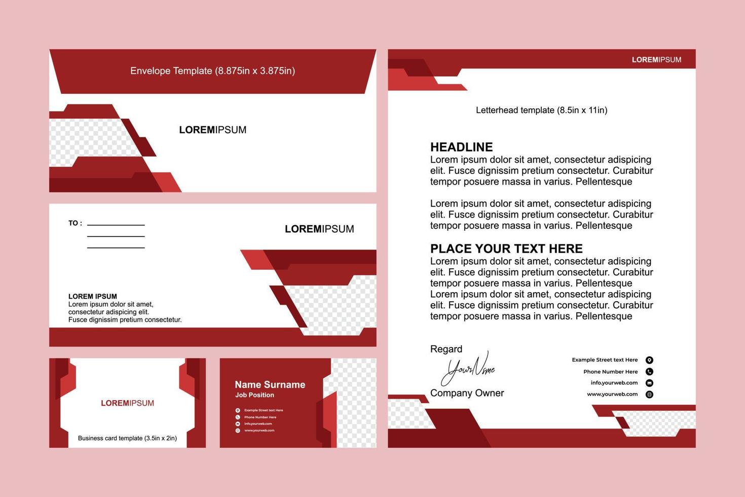 stationery design template vector
