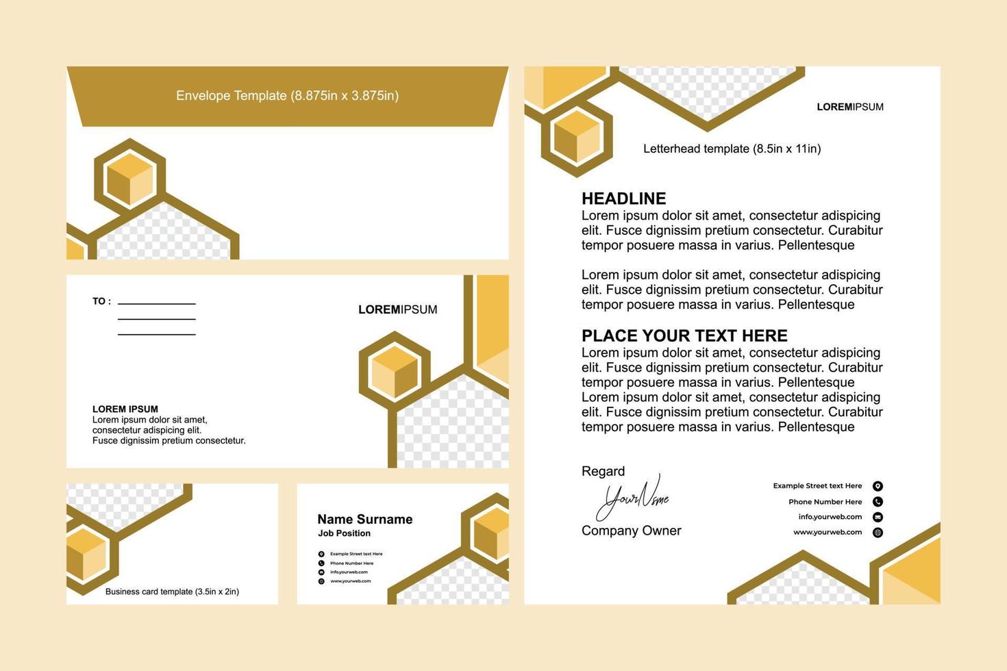 stationery design template vector