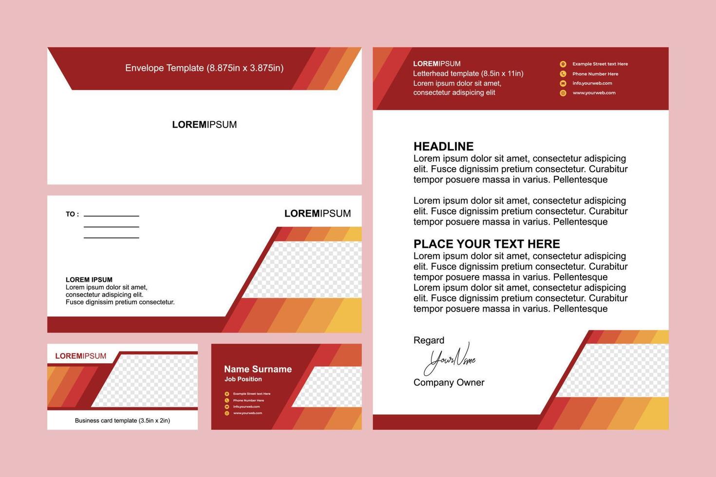 stationery design template vector