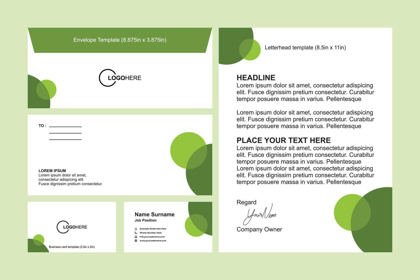 stationery design template vector