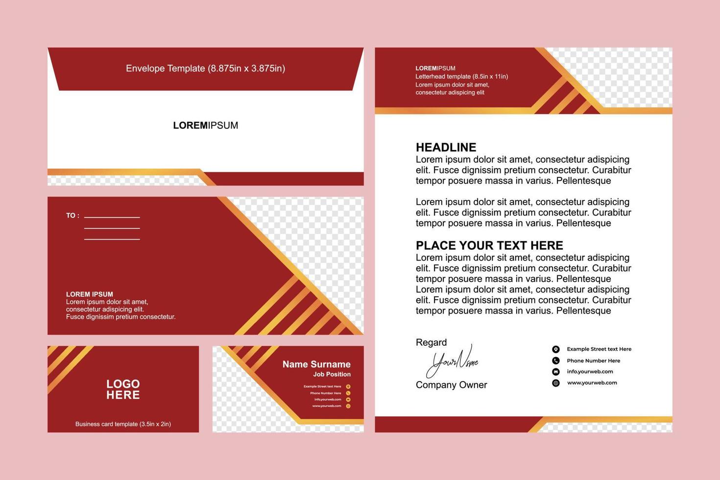 stationery design template vector