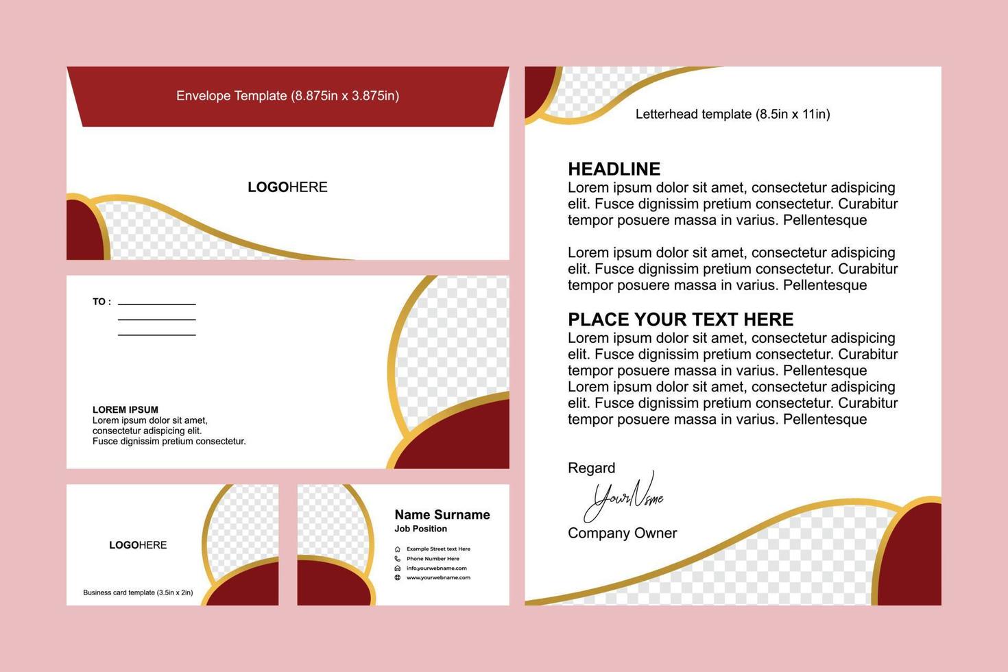 stationery design template vector