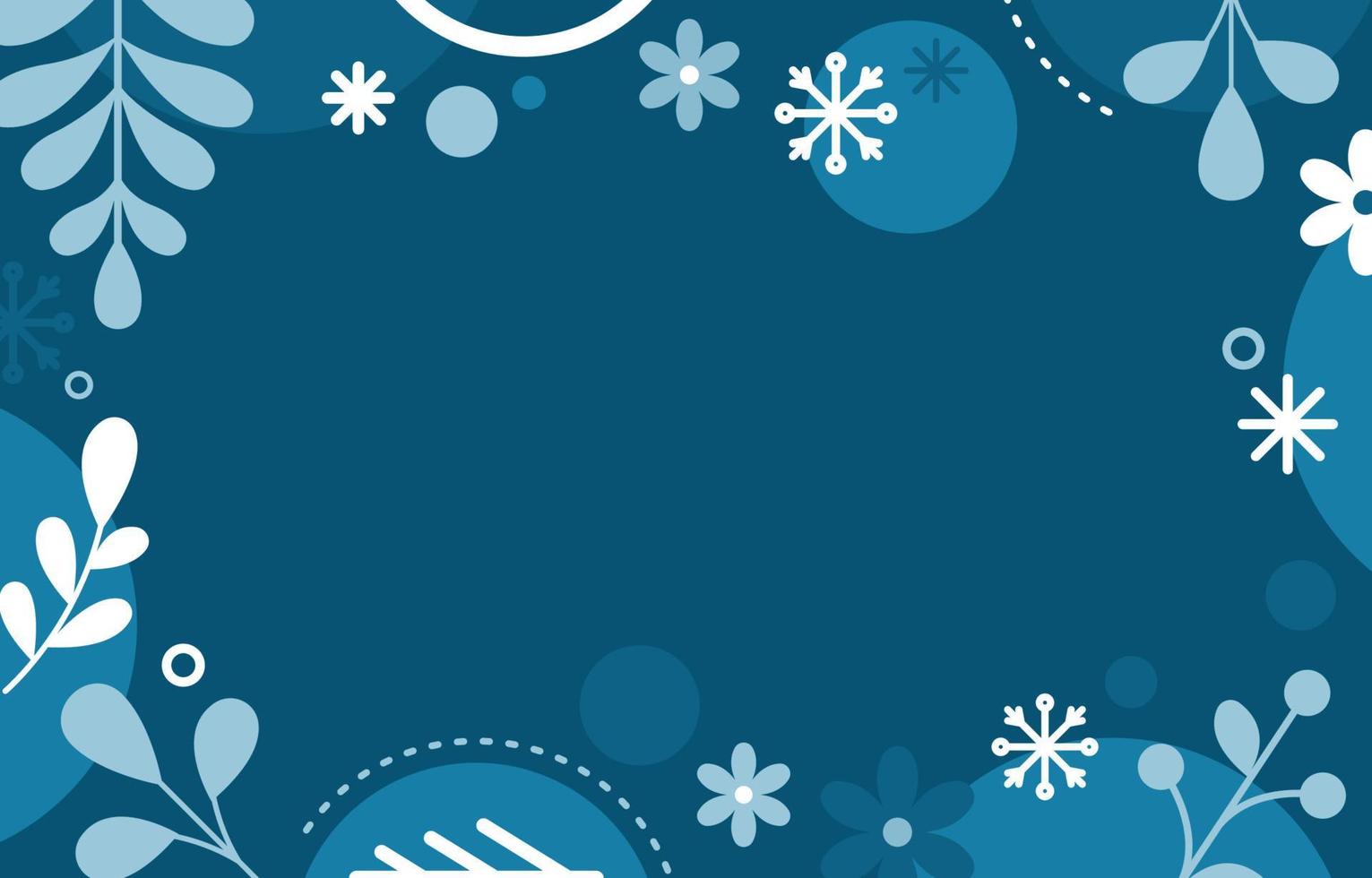 Winter Floral Geometric Background vector