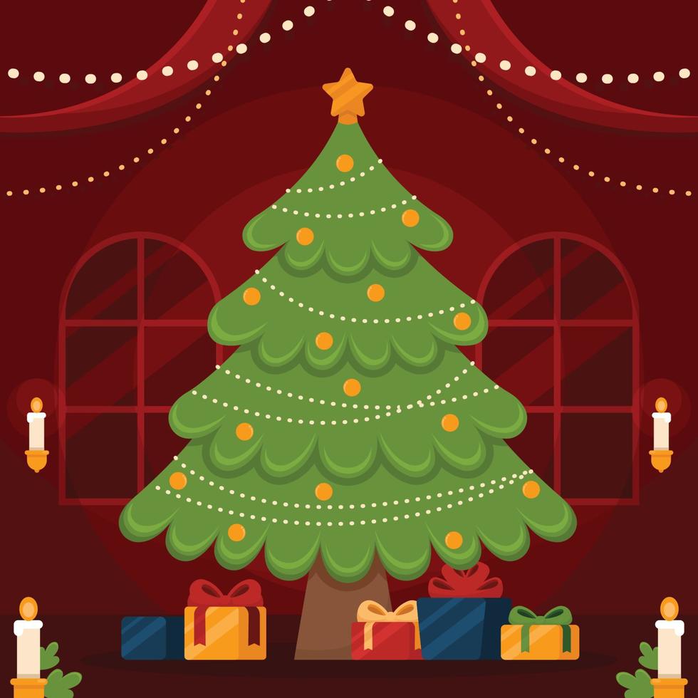 Beautiful Christmas Tree Decoration vector