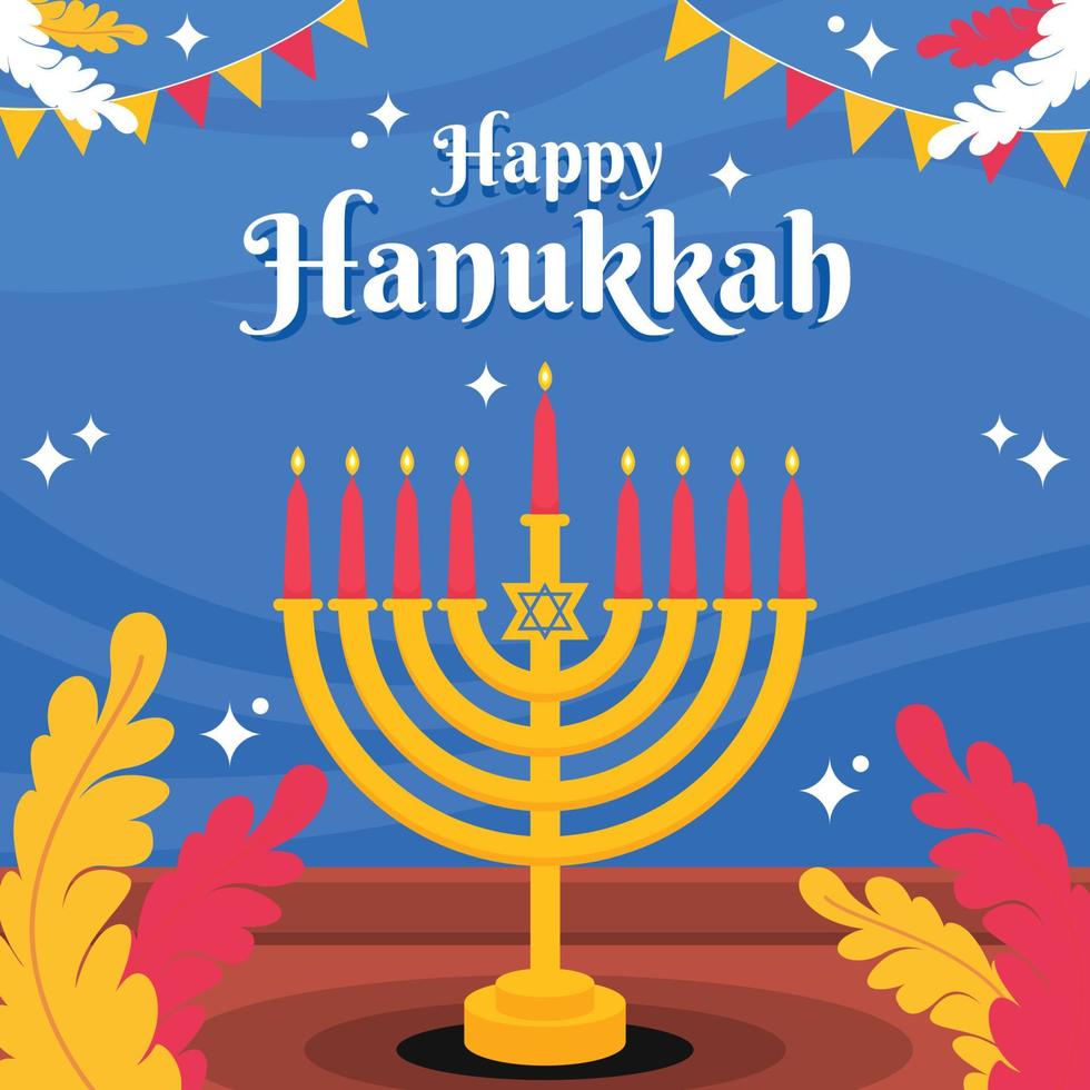 Colorful Hanukkah Greeting vector