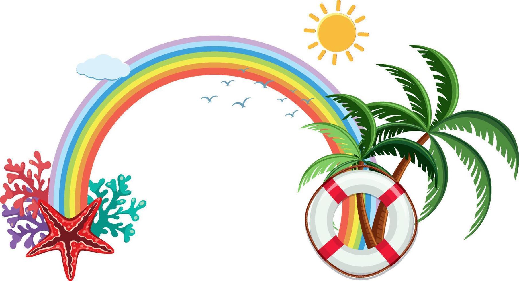 plantilla de banner de tema de verano vector