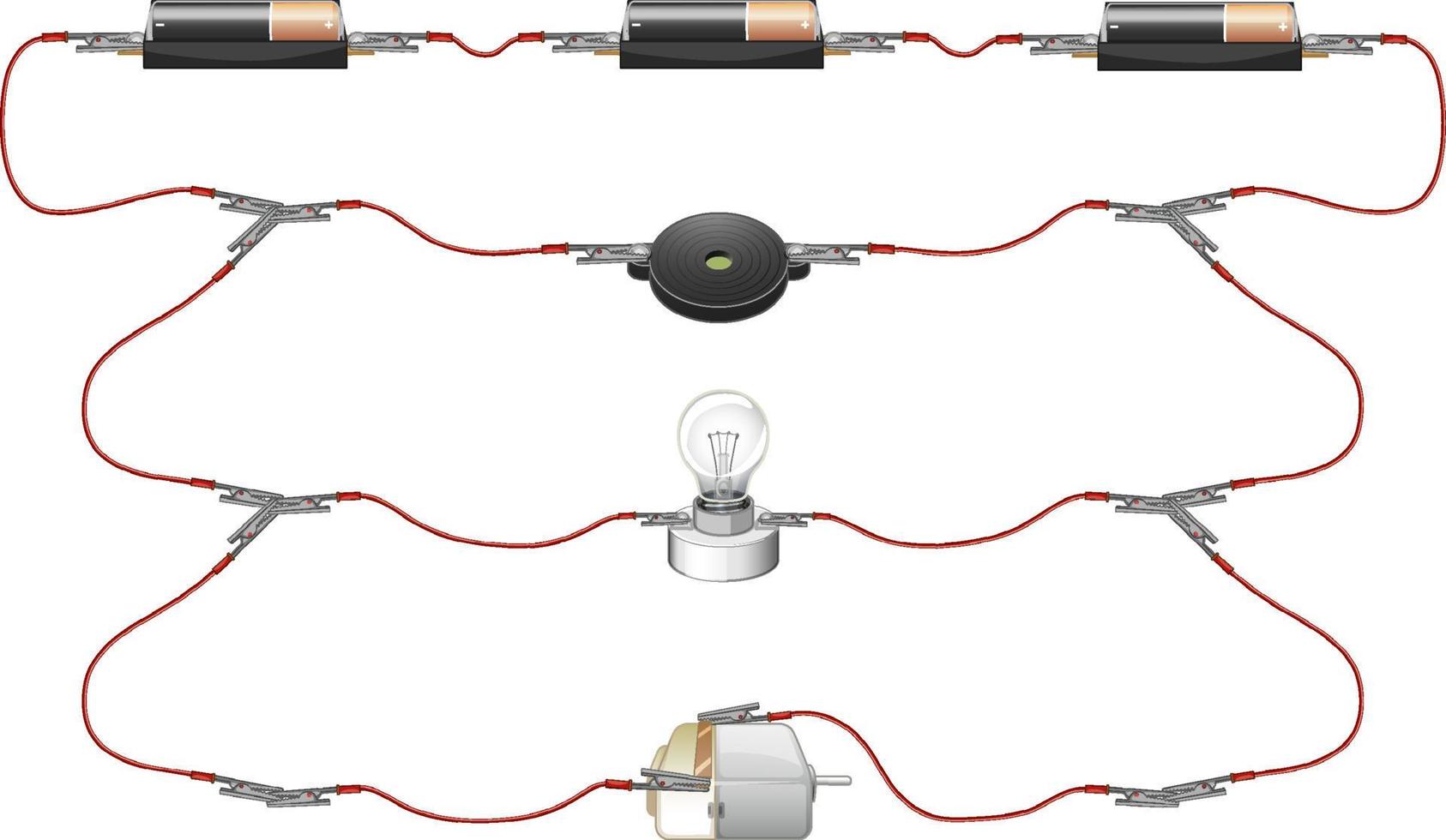 Science experiment of circuits vector